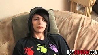 Stunning Young Man Masturbating And Ejaculating During A Sex Interview